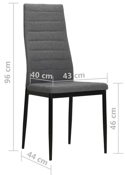 4 db világosszürke szövet étkezőszék