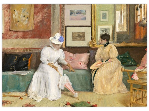 Kép - William Merritt Chase, A Friendly Call, reprodukciók (70x50 cm)