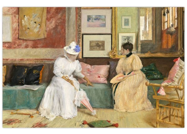Kép - William Merritt Chase, A Friendly Call, reprodukciók (90x60 cm)