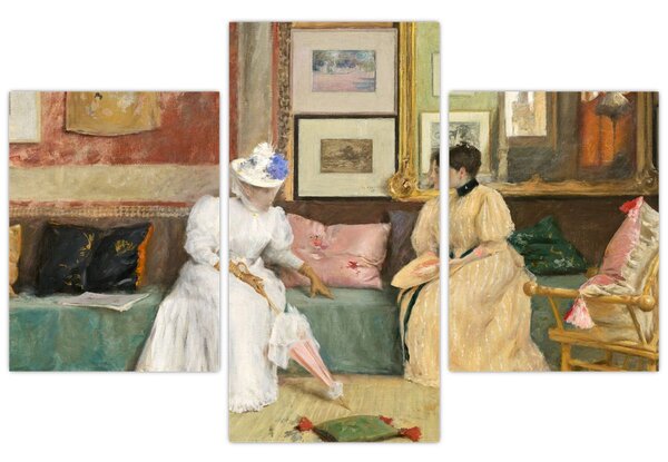 Kép - William Merritt Chase, A Friendly Call, reprodukciók (90x60 cm)