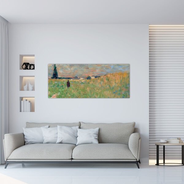 Kép - Georges Seurat, A Summer Landscape, reprodukciók (120x50 cm)