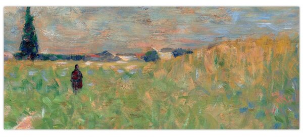 Kép - Georges Seurat, A Summer Landscape, reprodukciók (120x50 cm)