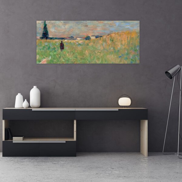 Kép - Georges Seurat, A Summer Landscape, reprodukciók (120x50 cm)
