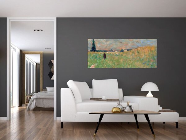 Kép - Georges Seurat, A Summer Landscape, reprodukciók (120x50 cm)