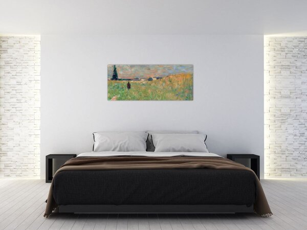 Kép - Georges Seurat, A Summer Landscape, reprodukciók (120x50 cm)