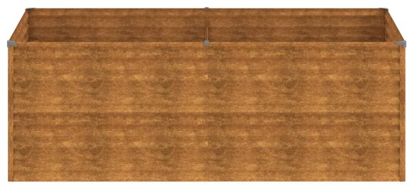 Corten acél kerti magaságyás 196 x 100 x 69 cm