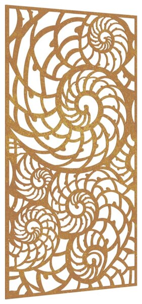 Kagylómintás corten acél kerti faldísz 105 x 55 cm