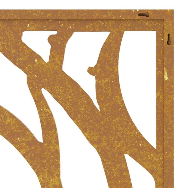 Kagylómintás corten acél kerti faldísz 105 x 55 cm