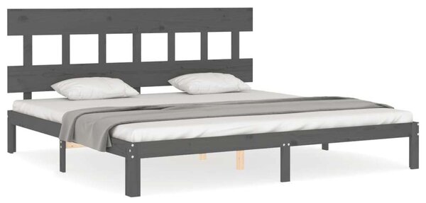 VidaXL Tömörfa Ágykeret - Fejtámlás - 200x200 cm