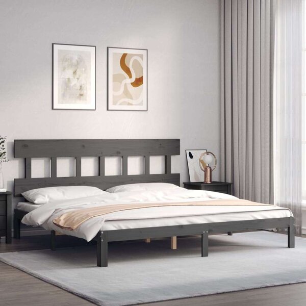 VidaXL Tömörfa Ágykeret - Fejtámlás - 200x200 cm