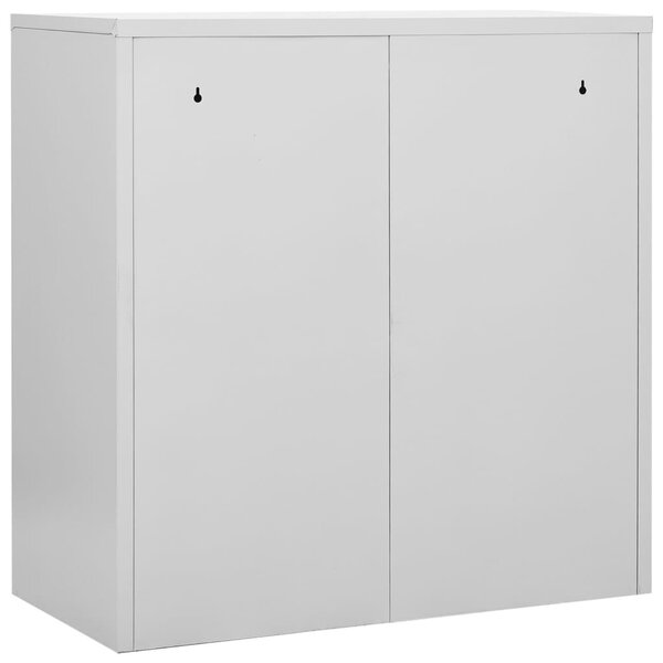 2 db világosszürke-kék acél zárható szekrény 90 x 45 x 92,5 cm