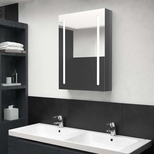 VidaXL LED-es Tükör Szekrény - 50x13x70 cm