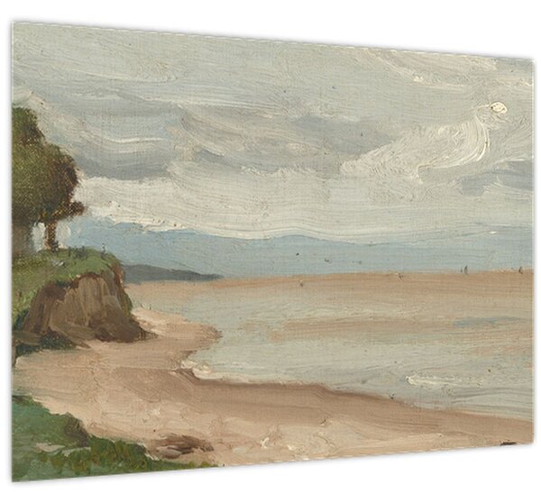 Kép - Jean-Baptiste-Camille Corot, Beach Near Etretat, reprodukciók (70x50 cm)