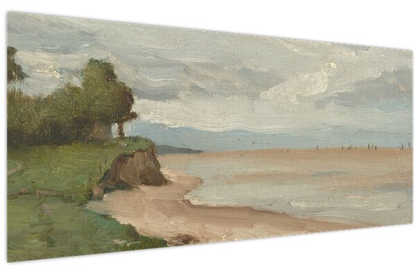 Kép - Jean-Baptiste-Camille Corot, Beach Near Etretat, reprodukciók (120x50 cm)