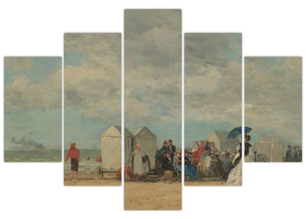 Kép - Eugène Boudin, Beach Scene, reprodukciók (150x105 cm)