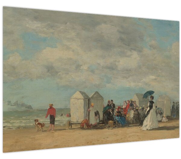 Kép - Eugène Boudin, Beach Scene, reprodukciók (90x60 cm)