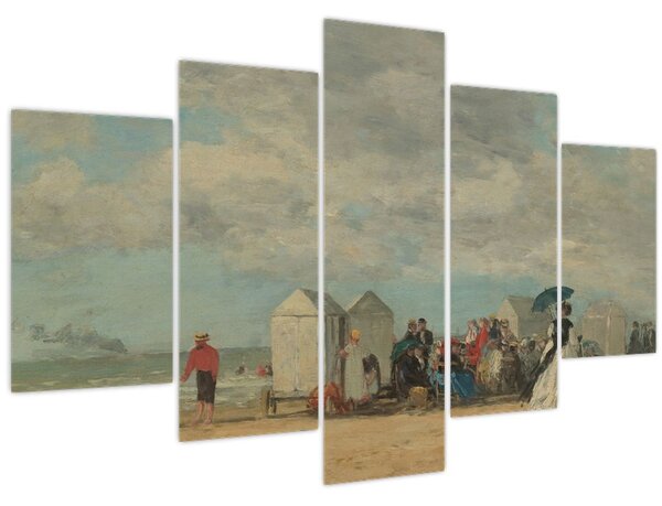 Kép - Eugène Boudin, Beach Scene, reprodukciók (150x105 cm)