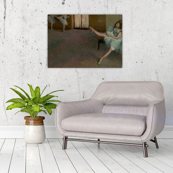 Üveg kép - Edgar Degas, Before the Ballet, reprodukciók (70x50 cm)