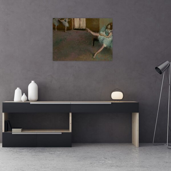 Üveg kép - Edgar Degas, Before the Ballet, reprodukciók (70x50 cm)