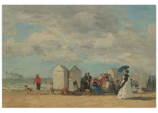Kép - Eugène Boudin, Beach Scene, reprodukciók (90x60 cm)