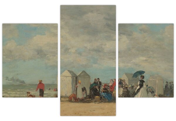 Kép - Eugène Boudin, Beach Scene, reprodukciók (90x60 cm)
