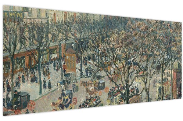 Kép - Camille Pissarro, Boulevard des Italiens, Morning, Sunlight, reprodukciók (120x50 cm)
