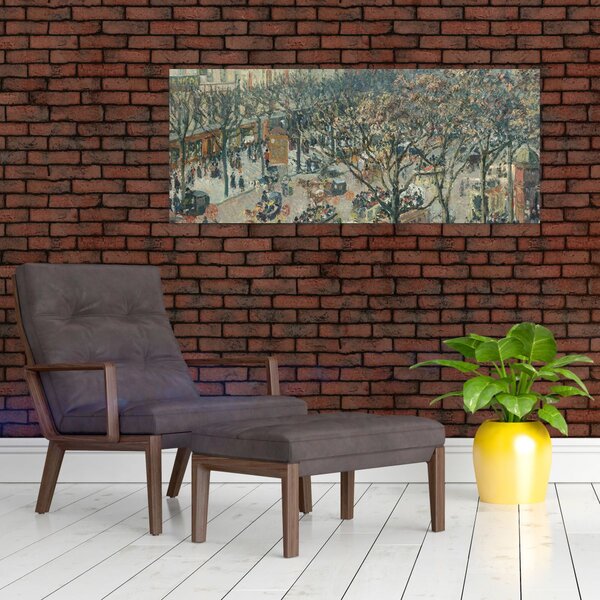 Kép - Camille Pissarro, Boulevard des Italiens, Morning, Sunlight, reprodukciók (120x50 cm)
