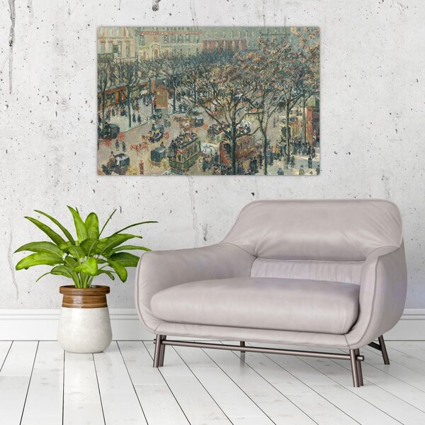 Kép - Camille Pissarro, Boulevard des Italiens, Morning, Sunlight, reprodukciók (90x60 cm)