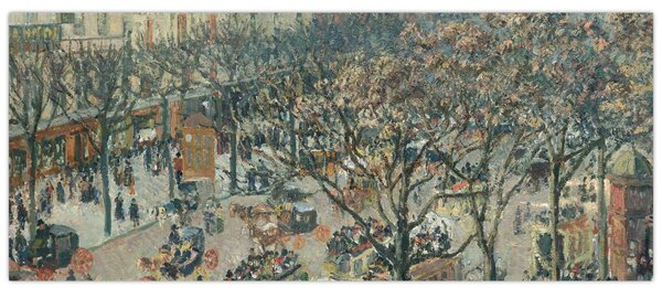 Kép - Camille Pissarro, Boulevard des Italiens, Morning, Sunlight, reprodukciók (120x50 cm)