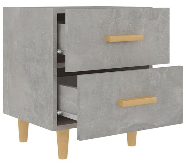 2 db betonszürke éjjeliszekrény 40 x 35 x 47,5 cm
