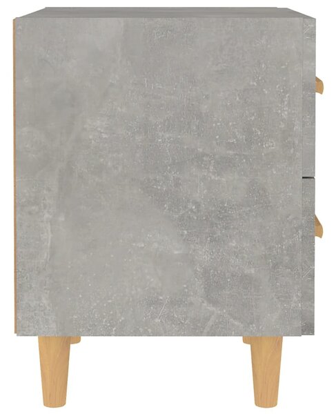 2 db betonszürke éjjeliszekrény 40 x 35 x 47,5 cm