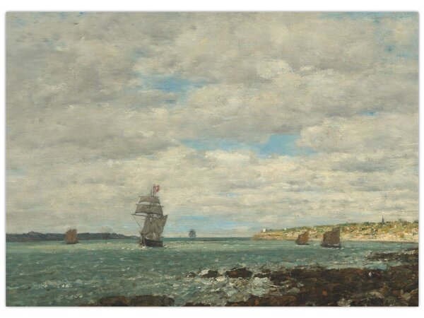 Kép - Eugène Boudin, Coast of Brittany, reprodukciók (70x50 cm)