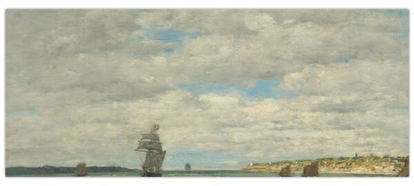 Kép - Eugène Boudin, Coast of Brittany, reprodukciók (120x50 cm)