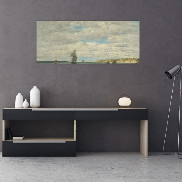 Kép - Eugène Boudin, Coast of Brittany, reprodukciók (120x50 cm)