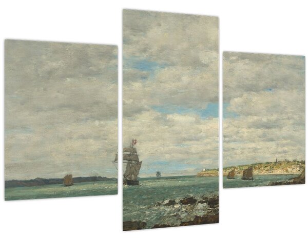 Kép - Eugène Boudin, Coast of Brittany, reprodukciók (90x60 cm)