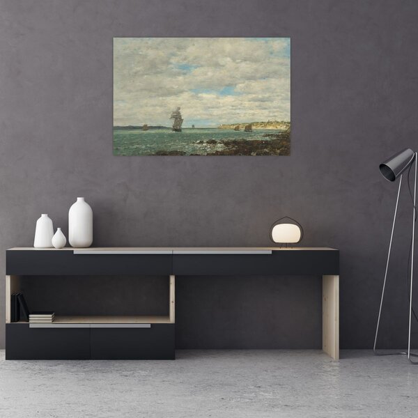 Kép - Eugène Boudin, Coast of Brittany, reprodukciók (90x60 cm)