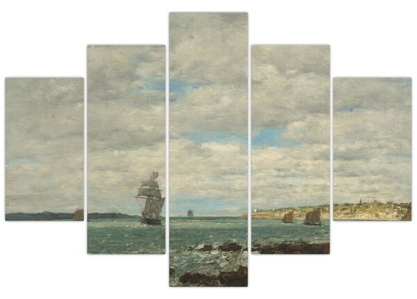 Kép - Eugène Boudin, Coast of Brittany, reprodukciók (150x105 cm)