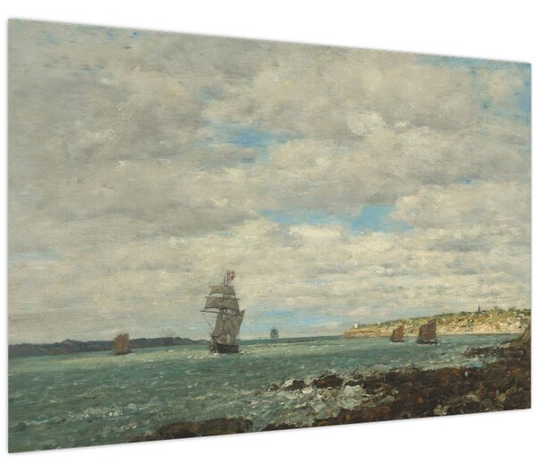 Kép - Eugène Boudin, Coast of Brittany, reprodukciók (90x60 cm)