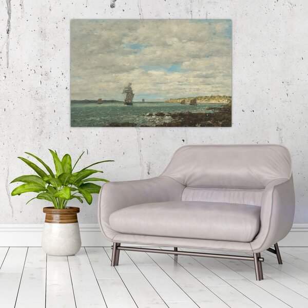 Kép - Eugène Boudin, Coast of Brittany, reprodukciók (90x60 cm)