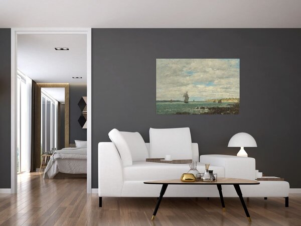 Kép - Eugène Boudin, Coast of Brittany, reprodukciók (90x60 cm)