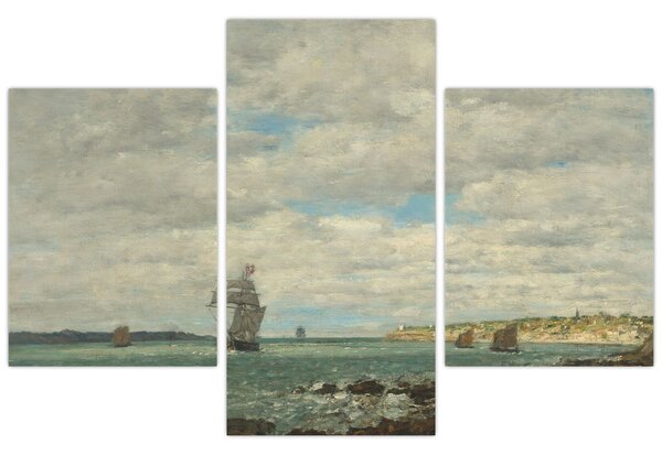 Kép - Eugène Boudin, Coast of Brittany, reprodukciók (90x60 cm)