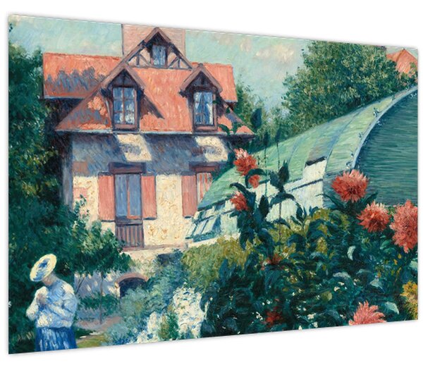 Kép - Gustave Caillebotte, Dahlias, Garden at Petit Gennevilliers, reprodukciók (90x60 cm)