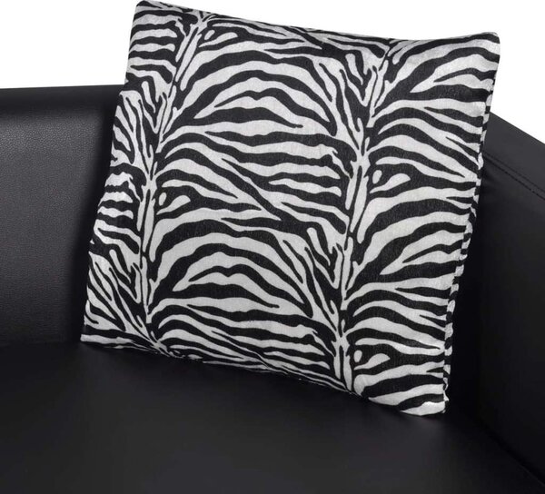 VidaXL Fekete Műbőr Fotel - 70x62.5x63 cm