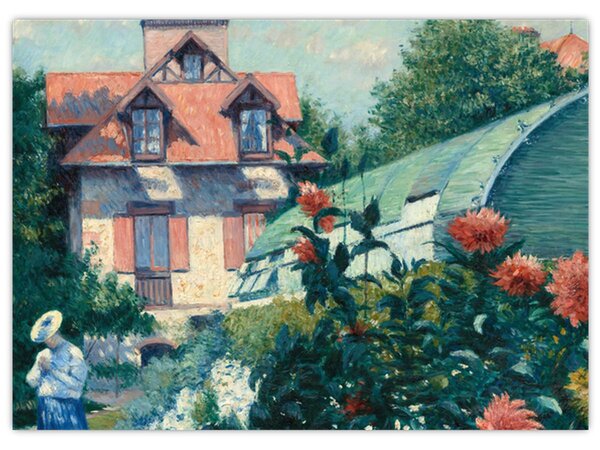 Kép - Gustave Caillebotte, Dahlias, Garden at Petit Gennevilliers, reprodukciók (70x50 cm)