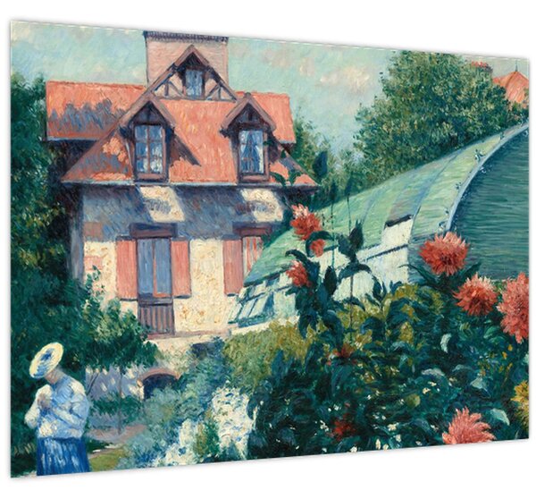 Kép - Gustave Caillebotte, Dahlias, Garden at Petit Gennevilliers, reprodukciók (70x50 cm)