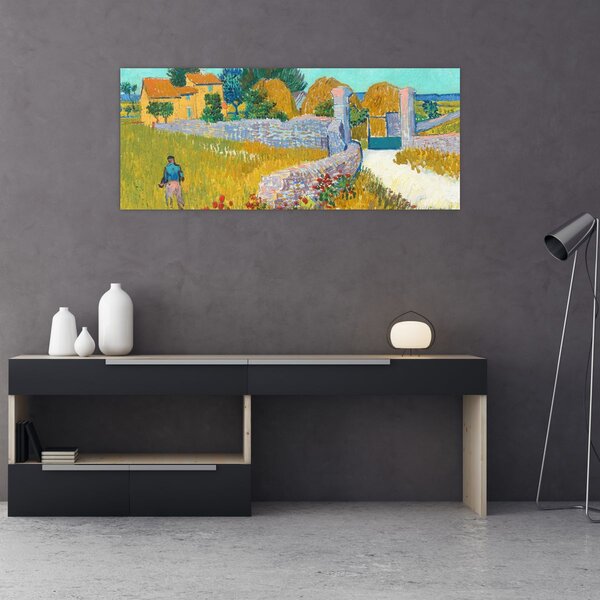 Kép - Vincent van Gogh, Farmhouse in Provence, reprodukciók (120x50 cm)