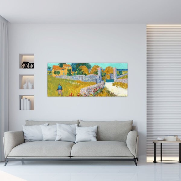 Kép - Vincent van Gogh, Farmhouse in Provence, reprodukciók (120x50 cm)