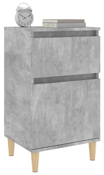 Betonszürke éjjeliszekrény 40 x 35 x 70 cm