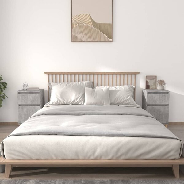 2 db betonszürke éjjeliszekrény 40 x 35 x 70 cm