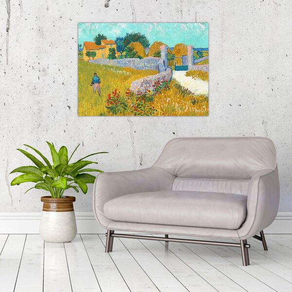 Kép - Vincent van Gogh, Farmhouse in Provence, reprodukciók (70x50 cm)